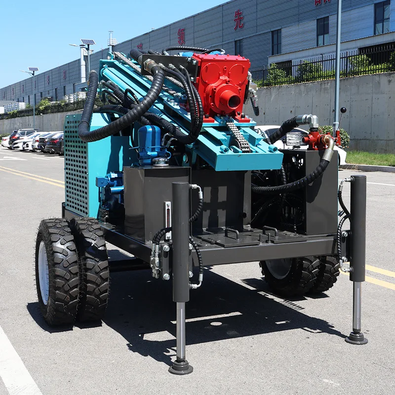 Customized Portable Wheel Rotary Rig 300M Diesel Compact Efficient Best Selling Boring Water Well Drilling Rig Machine