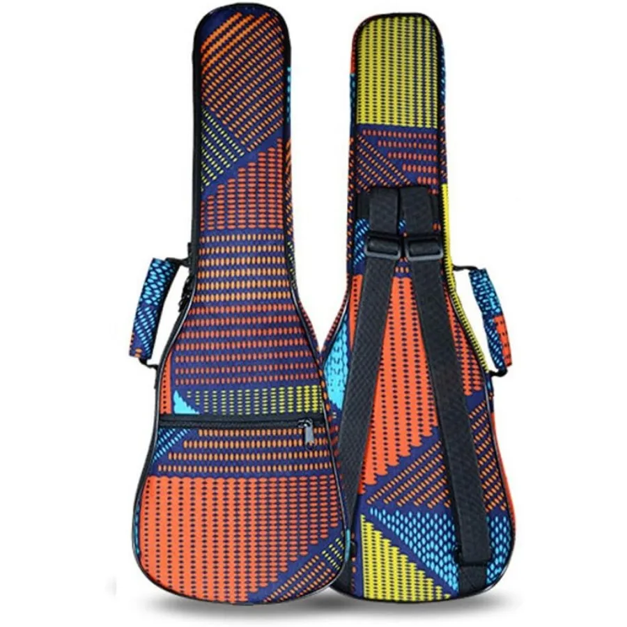 

HOT SEAL 10MM Sponge Padding Waterproof Durable Colorful Conventional Ukulele Case Bag with Storage 21 Inch Geometry