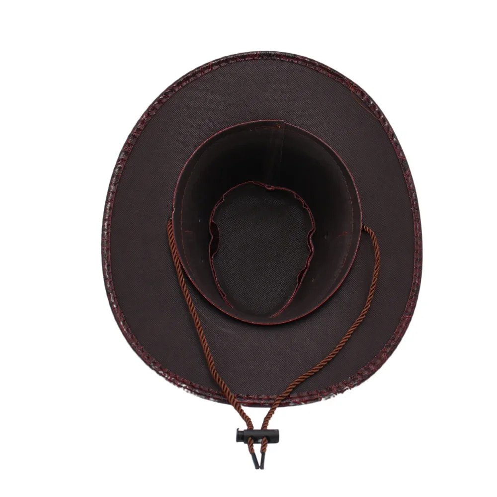 Men Western Black Cowboy Hat Gentleman Game Red Dead Redemption 2 Cowgirl Country Hat Classic Faux Leather Jazz Women Knight Hat