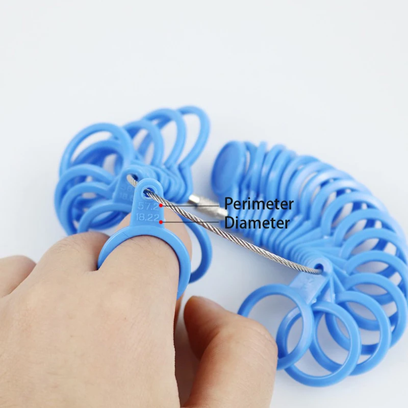 [YU]Plastic Ring Size Finder Mandrel Stick Finger Gauge Kit DIY Jewelry Making Ring