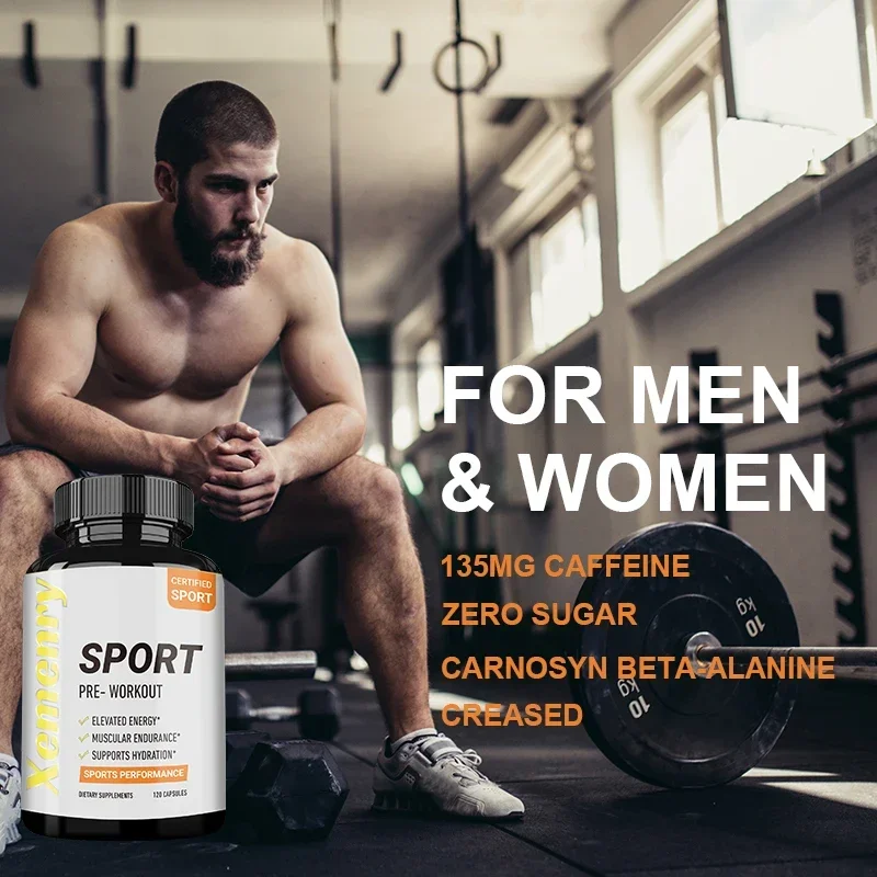 Sport Pre Workout Supplement - Muscle Building and Growth, Supporting Athletic Energy and Strength