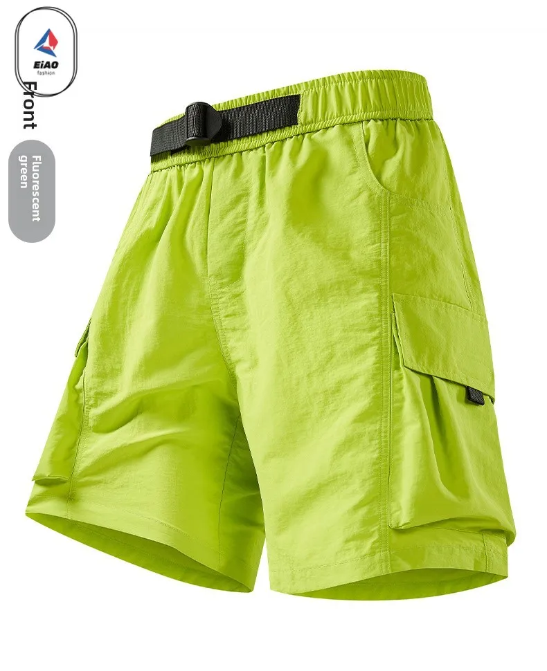 

Лето 2022, быстросохнущие шорты-карго из ледяного шелка, японская уличная одежда больших размеров, повседневная универсальная мужская и женская унисекс, техническая одежда