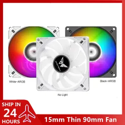 Cpu Cooler Fan 90mm 15mm Super Slim Mini ITX Case Cooling Radiator 9215/9225 15/25mm Heatsink Silent 1000-2500RPM Black White