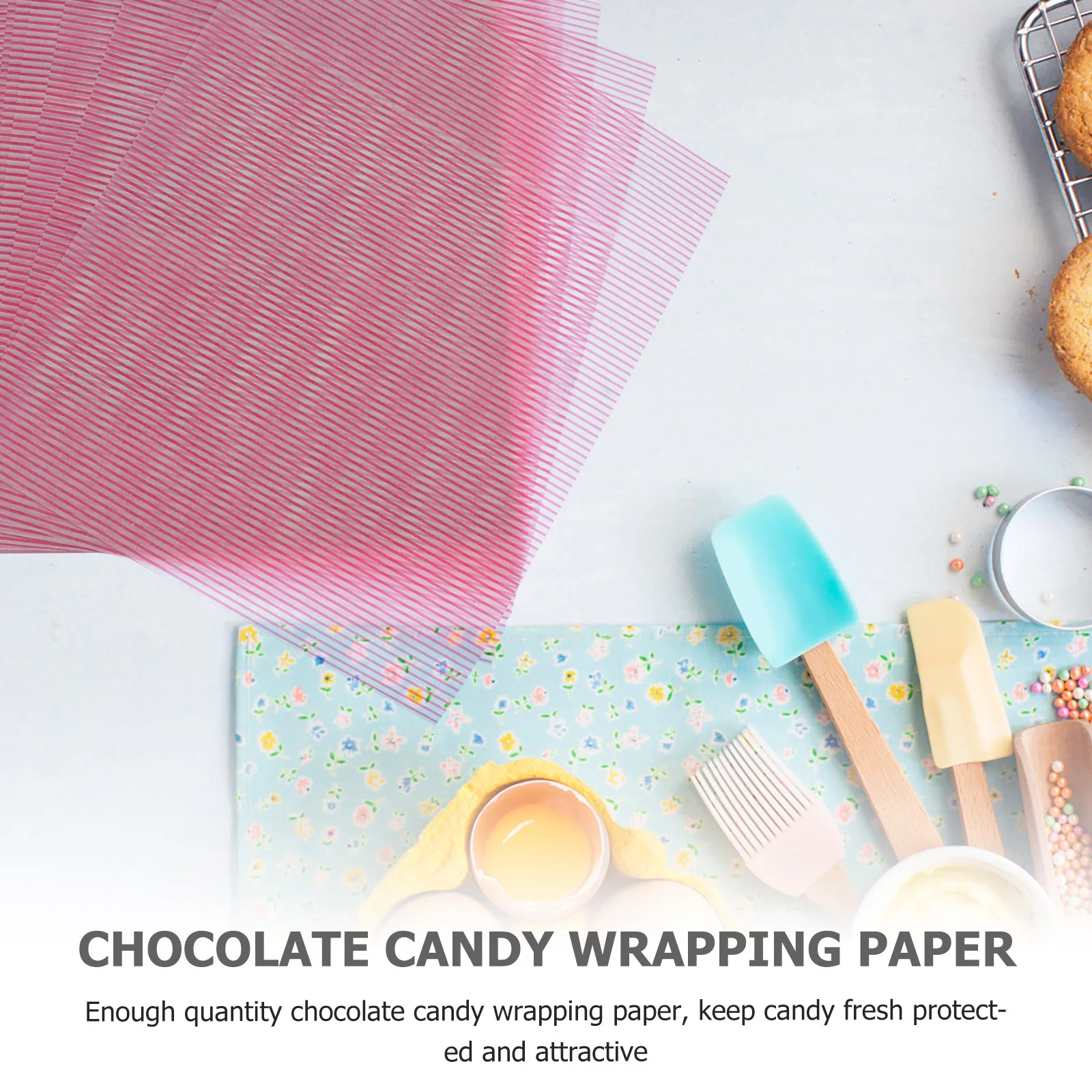 

100pcs Anti-Oil Wax Paper Chocolate Wrappers For Candy Nougat Packaging Baking Supplies Foil Wrapping Party Decor Treats Cover