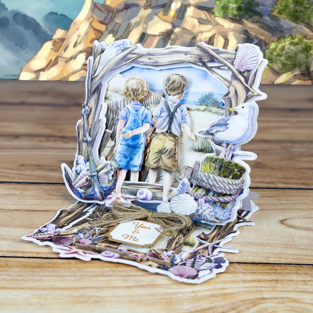 2025 Beyond Bay Driftwood Frame Harbour Voyage Beach Metal Cutting Dies Silicone Stamp Scrapbooking Stencil Photo Album Card DIY