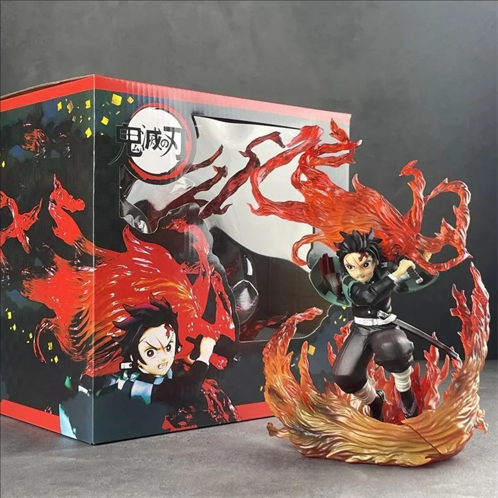 Demon Slayer Battle Damaged Version Kamado Tanjirou Action Figure 1/8 Scale Painted Figure Fire Ver. Tanjirou PVC Figure Toy