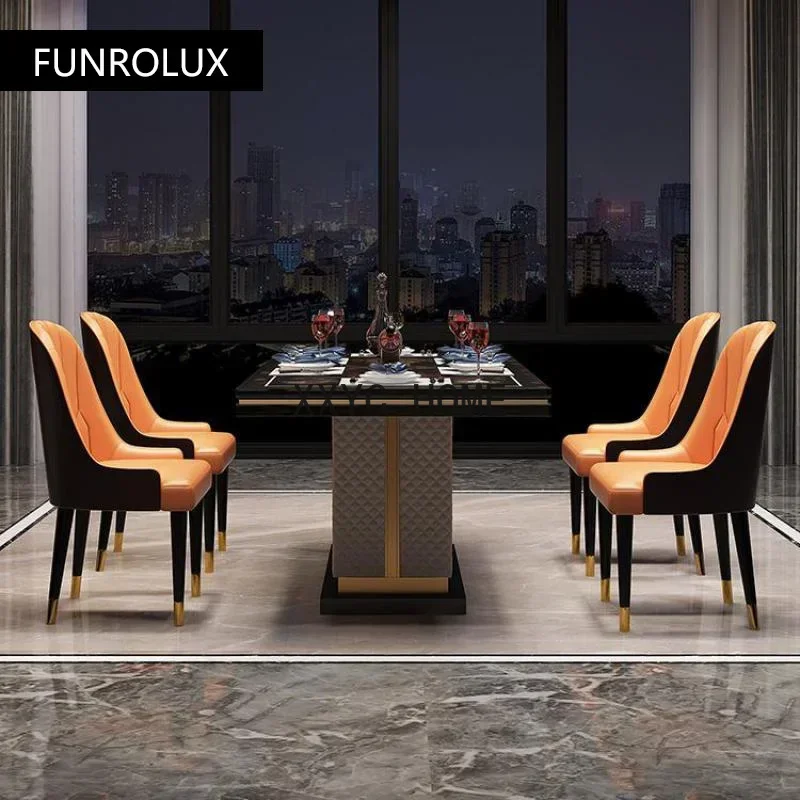 TAO Modern minimalist restaurant dining table rectangular home large apartment furniture dining table