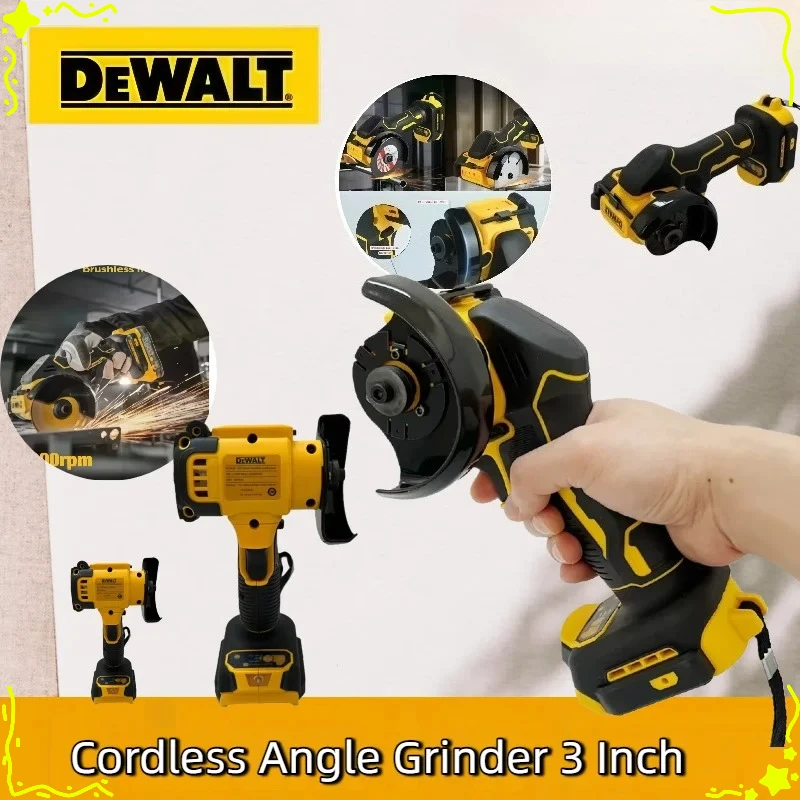 

Аккумуляторная угловая шлифовальная машина DeWALT 3 дюйма, электрический инструмент для полировки и резки, совместимый с аккумуляторами DeWALT 20V и 18V.