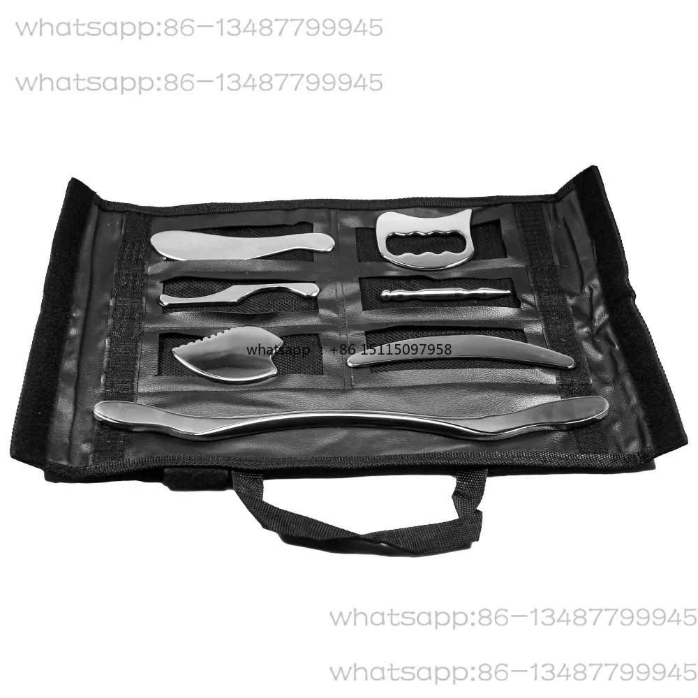 1/7 pièces Outils de massage IASTM en acier inoxydable, planches de raclage Gua Sha pour thérapie, masseur tissus profonds, récupération fasciale
