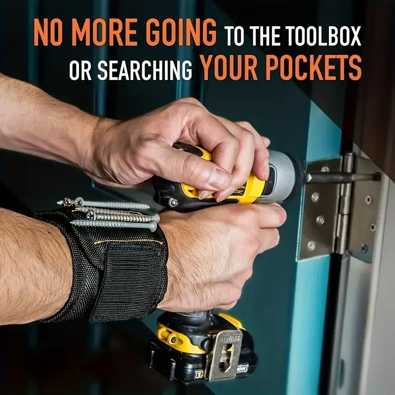 Magnetic Wristband for Holding Screws Nails Drilling Bits Wrist Tool Holder Belts with Strong Magnet Cool Gadgets for Worker