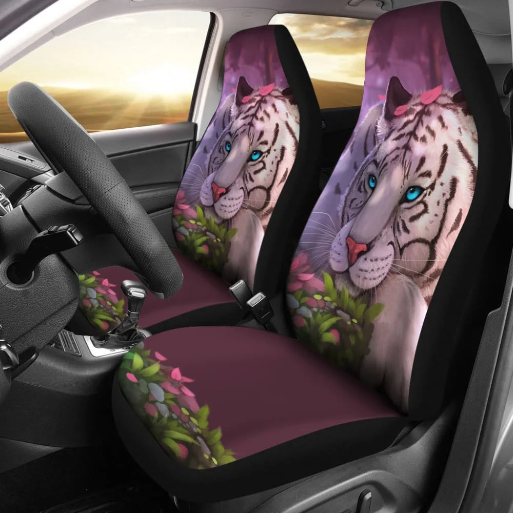 

White Tiger Custom Car Accessories Car Seat Covers 212503,Pack of 2 Universal Front Seat Protective Cover