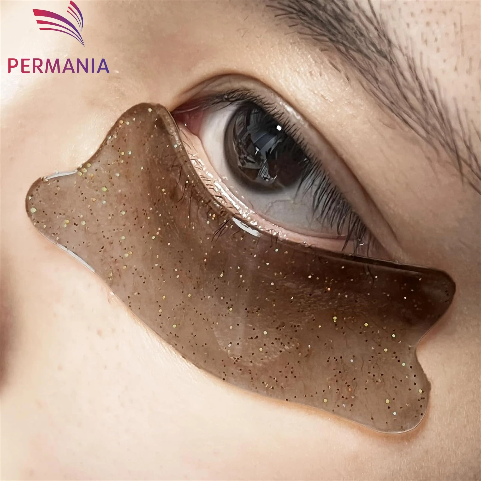 PERMANIA 1 par de parches debajo de los ojos de silicona para levantamiento de pestañas coreano y removedor de extensiones de pestañas herramienta de belleza de maquillaje reutilizable y suave