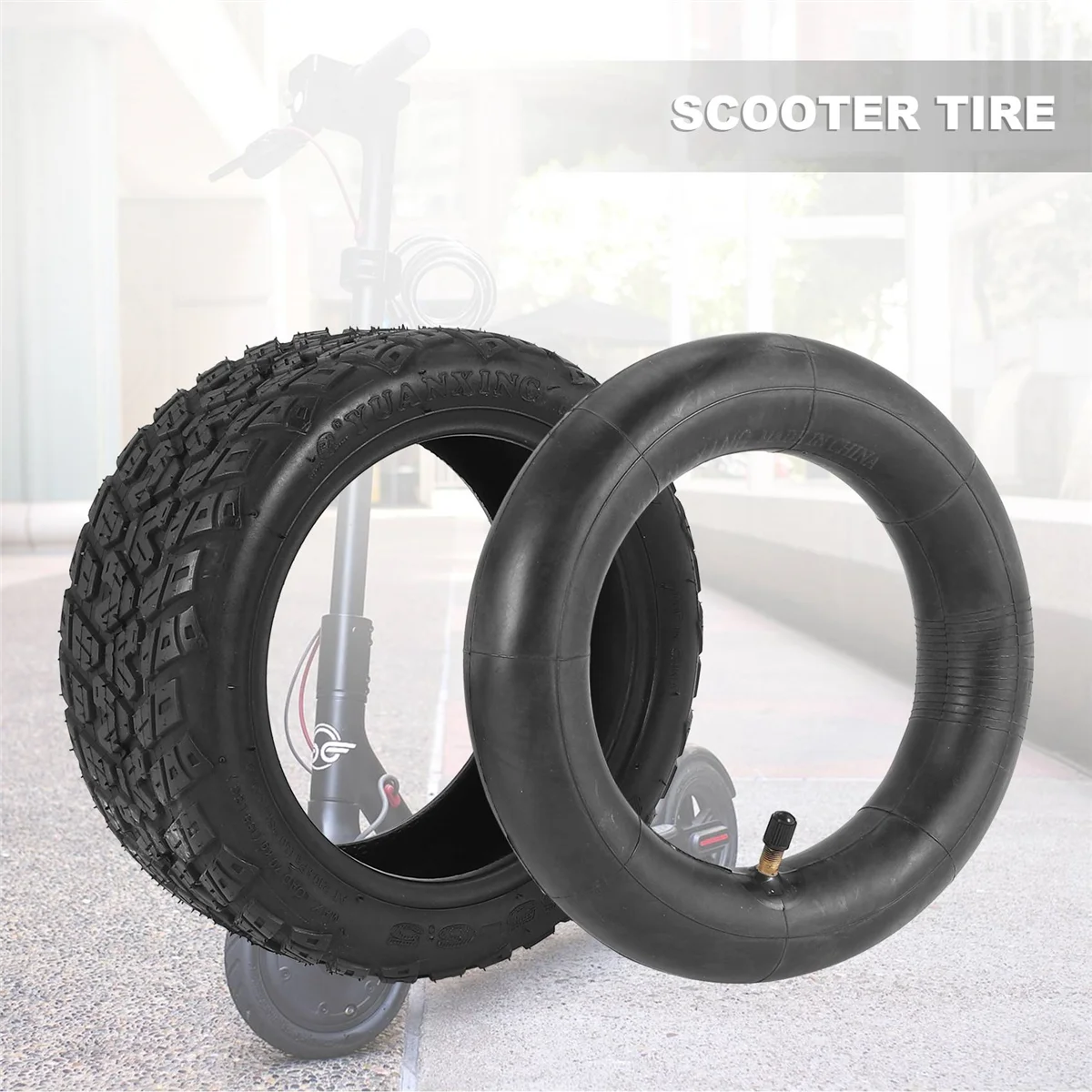 

Lo-ok 10 Inch Electric Scooter Tyre 85/65-6.5 Inner Tube/Outer Tire for G-Booster/G2 Pro Cycling Parts,Straight