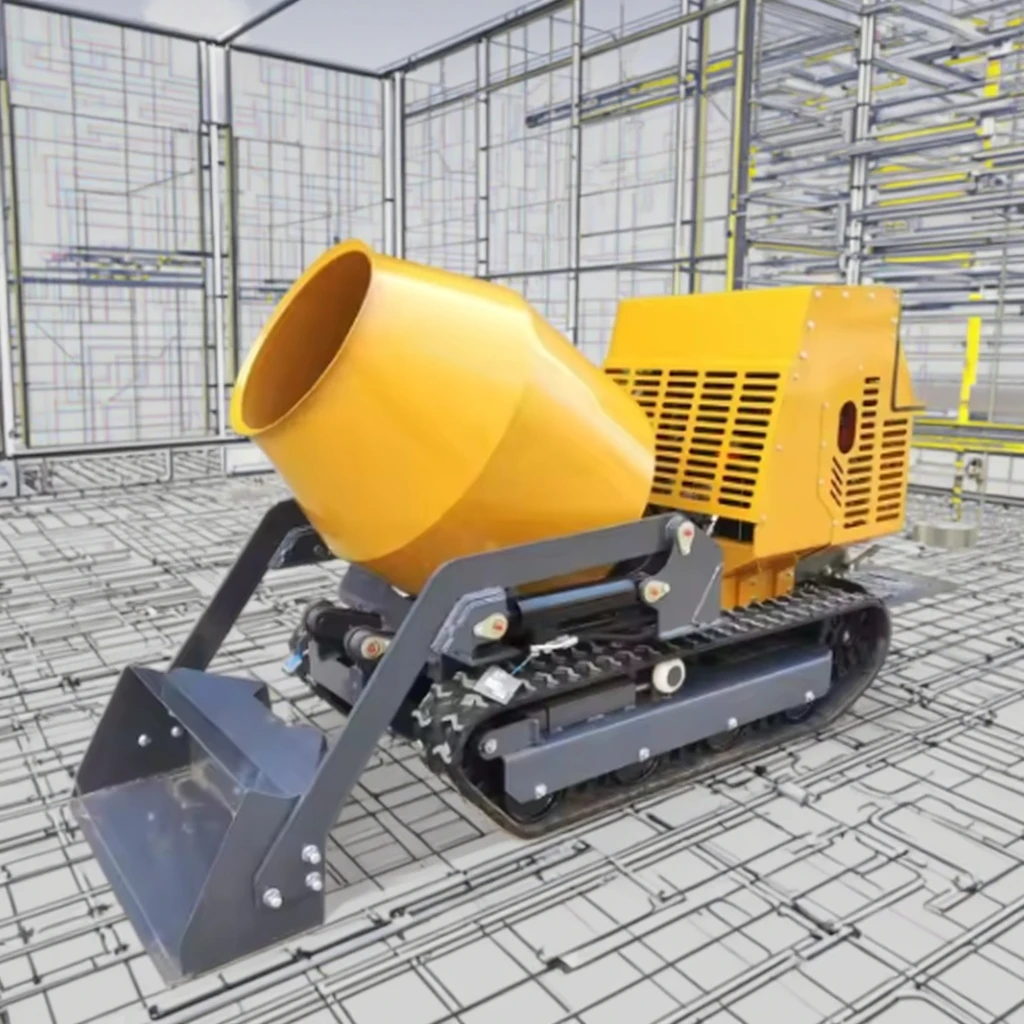 

Hot Sale Mini Crawler Dump Truck with Mixing Bucket Small Crawler 360L Mixer Truck for Sale