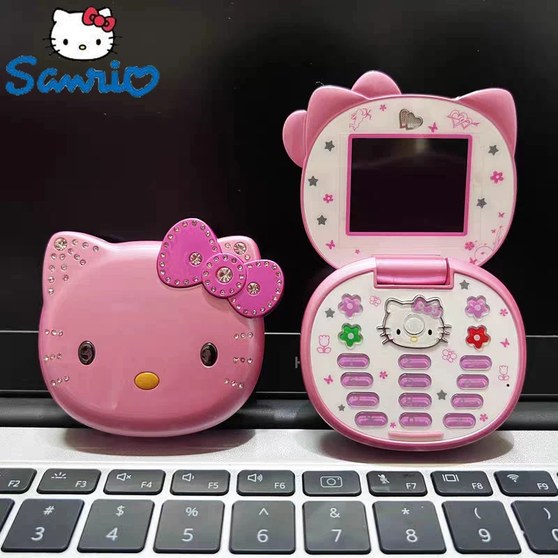 

Sanrio Kawaii Hello Kitty Раскладной телефон K688 мультфильм милые дети Taiml мини телефон Подарки для детей игрушки для девочки Рождество подарок на день рождения