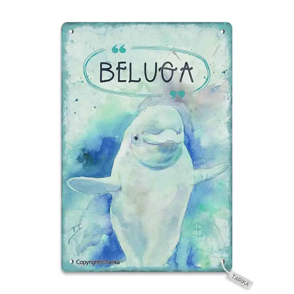 Beluga 20X30 cm Tin Vintage Look Decoration Art Sign for Home Kitchen Bathroom Farm Garden Garage Inspirational Quotes Wall Deco