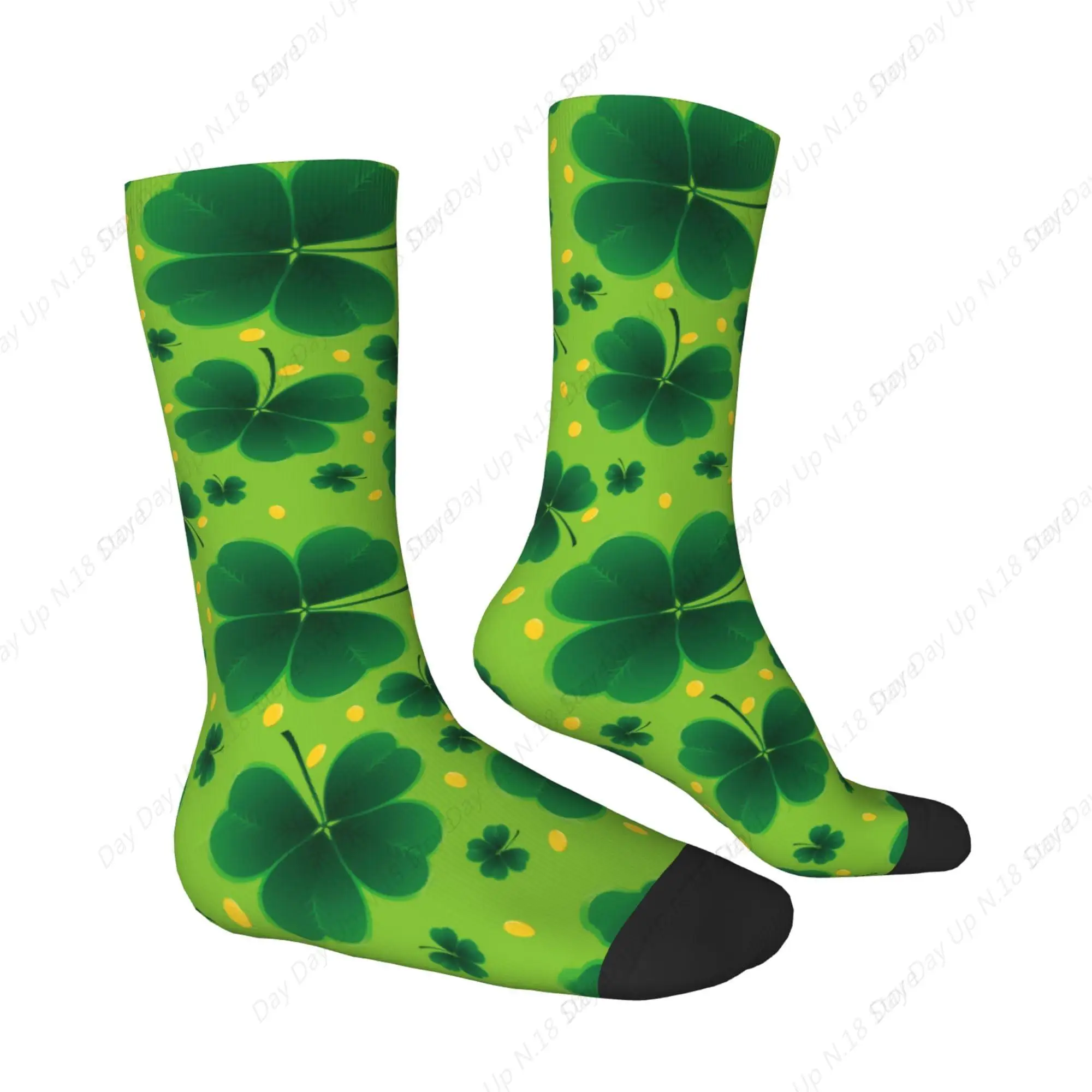 Saint Patricks Day Shamrocks Clover Unisex Funny Casual Socks Socks For Women Men Holiday