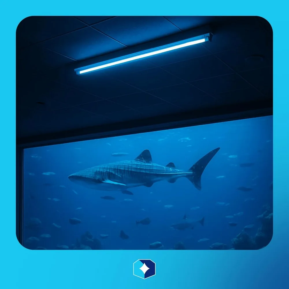 Protezione per tubo luminoso a LED/fluorescente con tappi terminali - 46,375 Coperture per diffusore di lampade e manicotti di sicurezza, Coperture protettive color oceano