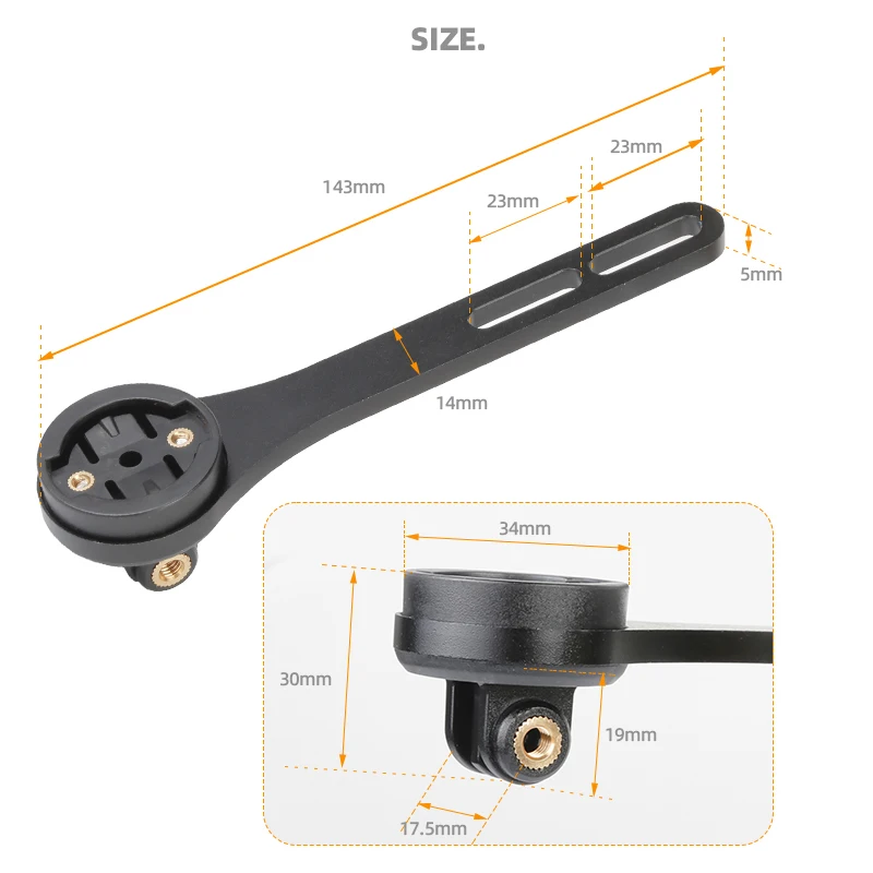 Supporto per Computer da bicicletta per Wahoo Garmin Bryton Mount Aero manubrio Computer multifunzionale adattatore per montaggio GPS per bici MTB