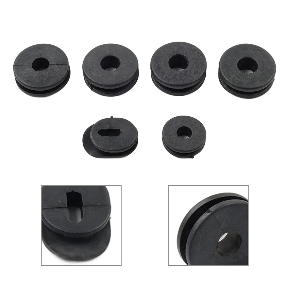 Motorbike Single Side Cover Round Grommets Oval Washer 6Pcs For Most Motorcycles For Suzuki GN125 For Harley For Yamaha