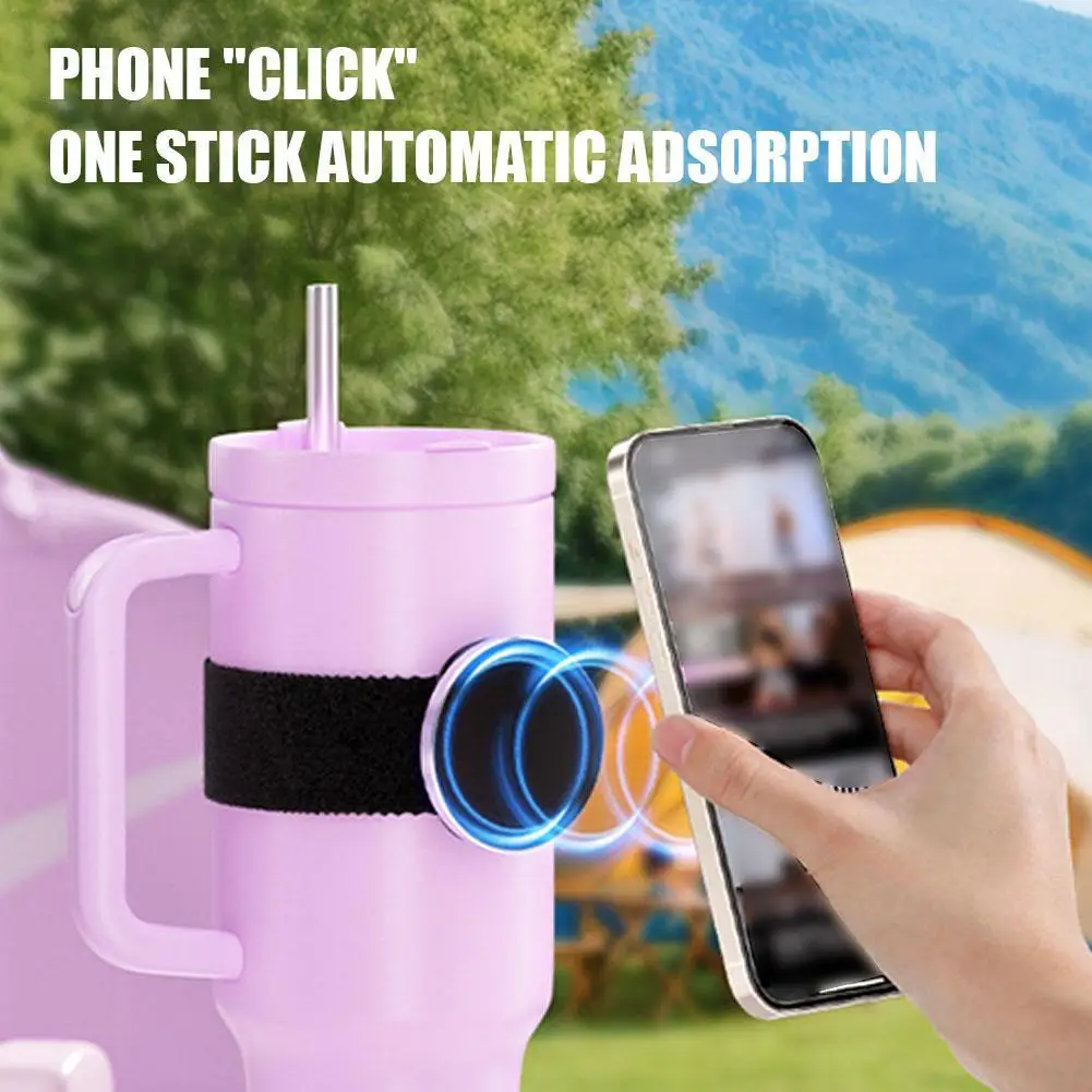 

For Stanley Cup Adjustable Strap Magnetic Phone Holder Sports Wrist Water Bottle Mount Stand For Stanley 40oz Cup Accessories
