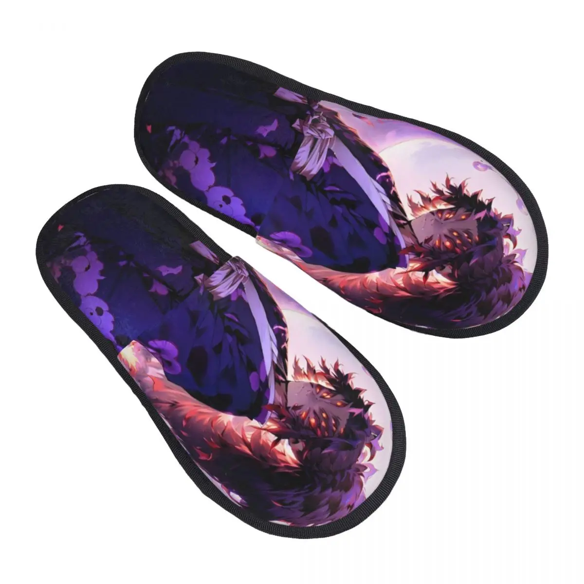 Kokushibo House Slippers Non-skid Anime Demon Slayer Soft Memory Foam Slippers Indoor