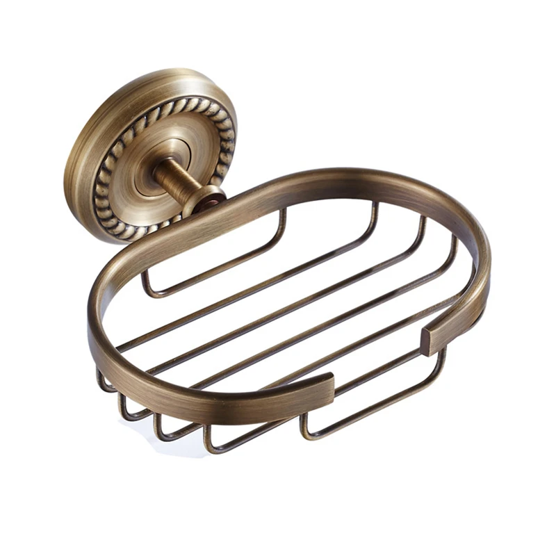 Wall Mounted Antique Brass Color Bathroom Soap Basket New Bath Soap Dish Holders Bathroom Products