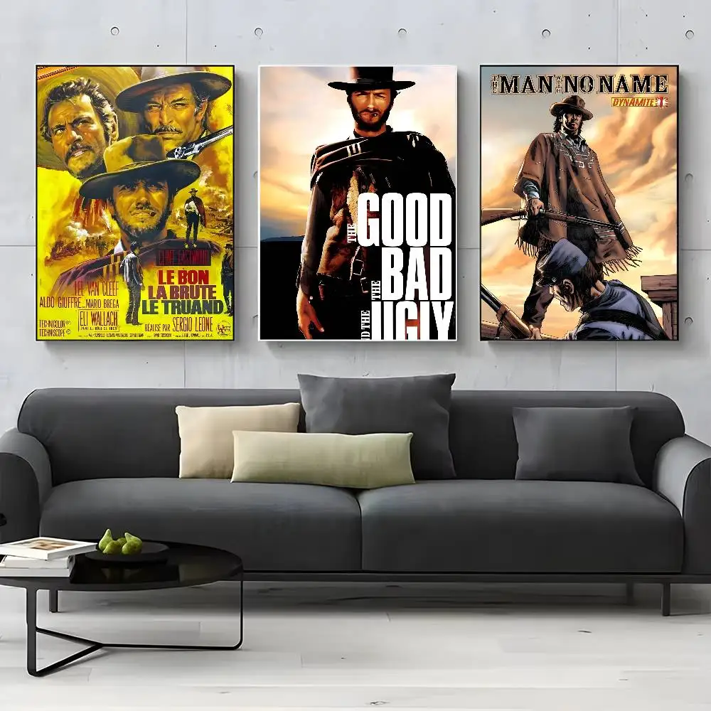 ملصق عتيق The Good The Bad and The Ugly Hero عالي الدقة لديكور المنزل جدار لاصق مقاوم للماء لغرفة المعيشة المنزلية وديكور جمالي