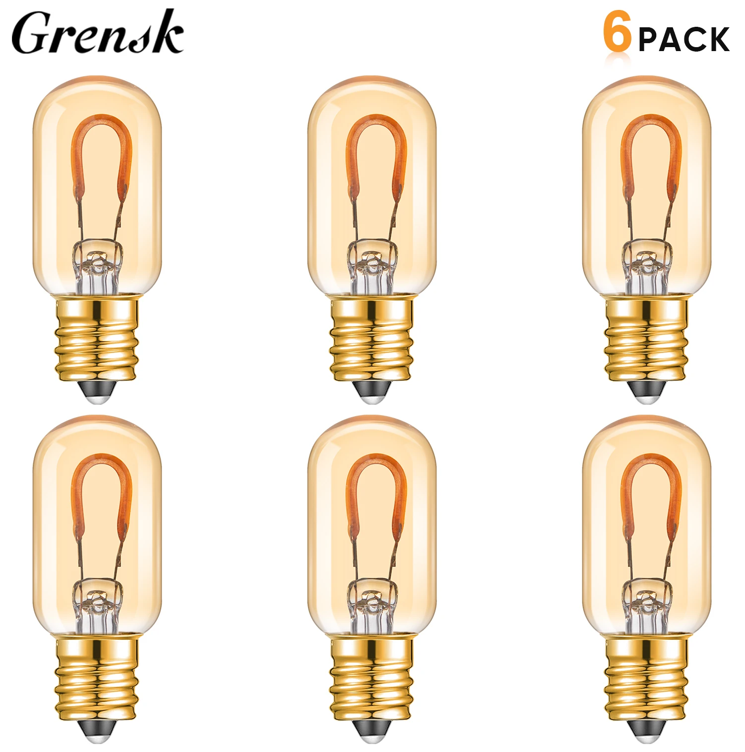 

6PCS Vintage LED Bulb T22 Amber Edison Light Bulb 1W 220V Dimmable 2200K Decoration Lamp LED E14 E12 Replace Glass Ampoules