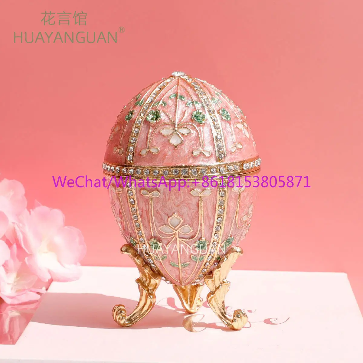 Egg Jewelry Box Enamel Craft Easter Gift Egg Jewelry Box Metal Crafts
