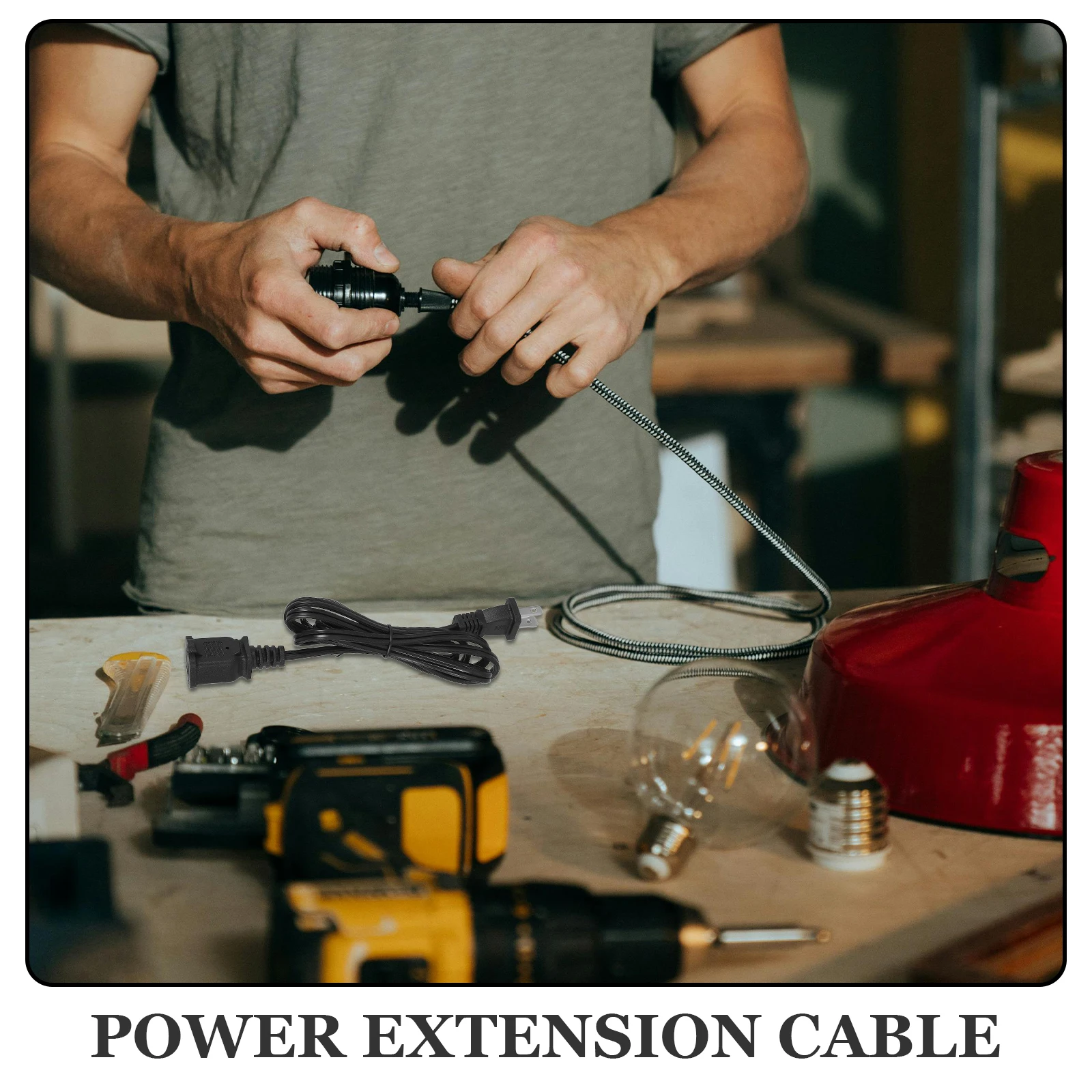 

Heavy Duty Power Cable 1.5M 2 Prong Cord 10A 125V Ac Outlet Extension Cable For Dual Devices Short Universal Extension Cord