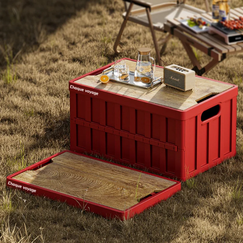 50L Camping Storage Box Foldable Large Car Trunk Organizer Outdoor Storage Crate Vehicle Boot Container Multi Use Box