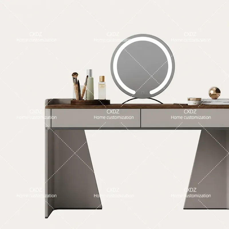 A Minimalist Solid Wood Dresser Large Flat Master Bedroom Modern High End Home Walnut Makeup Table