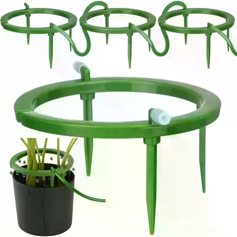 1Pcs Plant Garden Tool Automatic Plant Watering Dripper With 3 Leg Support Garden Water Emitter Rings Drip Irrigation Kits