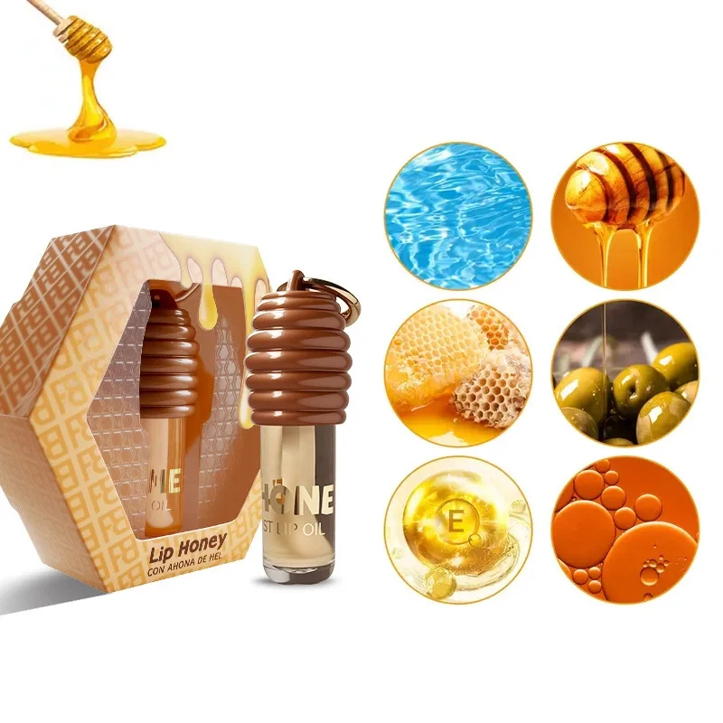 10 قطعة وعاء العسل زيت الشفاه بلسم الشفاه طويلة الأمد ترطيب واضح زيت الشفاه السائل أحمر الشفاه ملمع الشفاه ماكياج مستحضرات التجميل #4