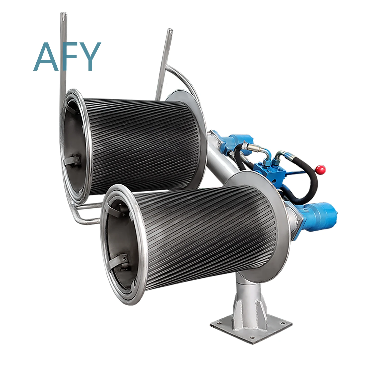 Hydraulic Fishing Net Trailer Machine with Dual Motor-Driven Winches and Two Tilted Drums for Fishing Vessels