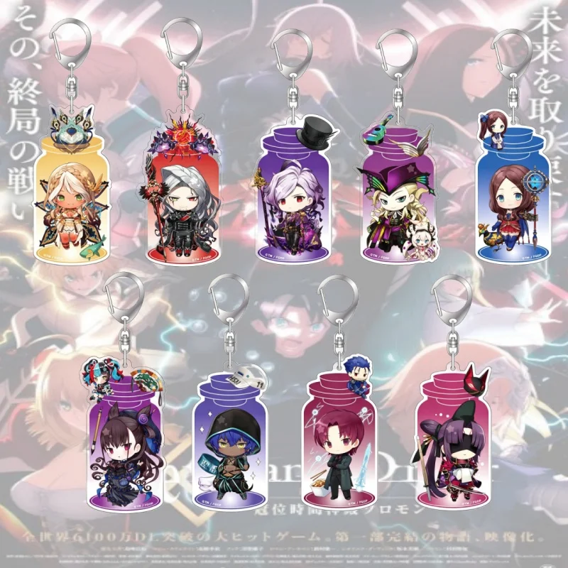 Fate Grand Order ANIME 6CM Acrylic Pendant Keychains Accessories Car Key Chain Key Ring Phone Bag Hanging Jewelry Gifts