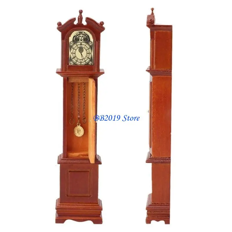 

Q0KB Vintage Miniature Accent Nostalgic Grandfather Clock For Retro Themed Spaces