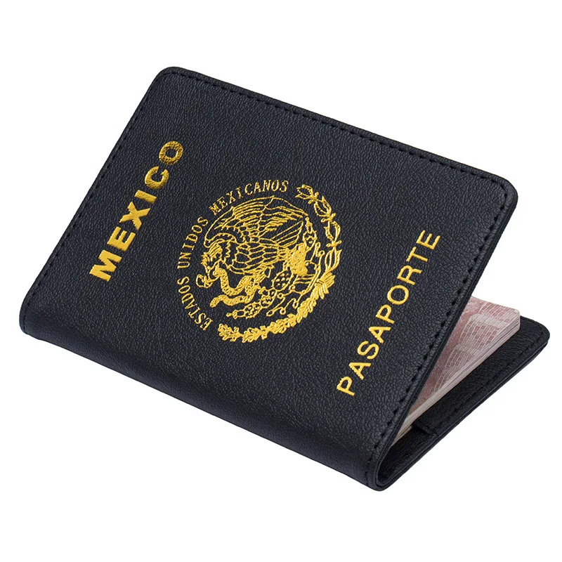 Men Women Leather Mexico Passport Case Estados Unidos Mexicanos Travel Document Protective Certification Cover Card Holder