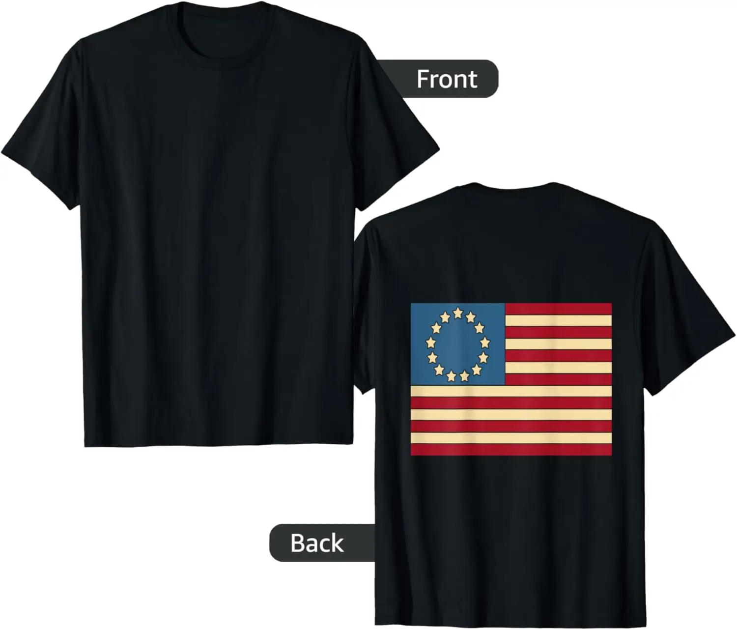 

Betsy Ross Flag 13 Star American Colony USA Patriotic T-Shirt