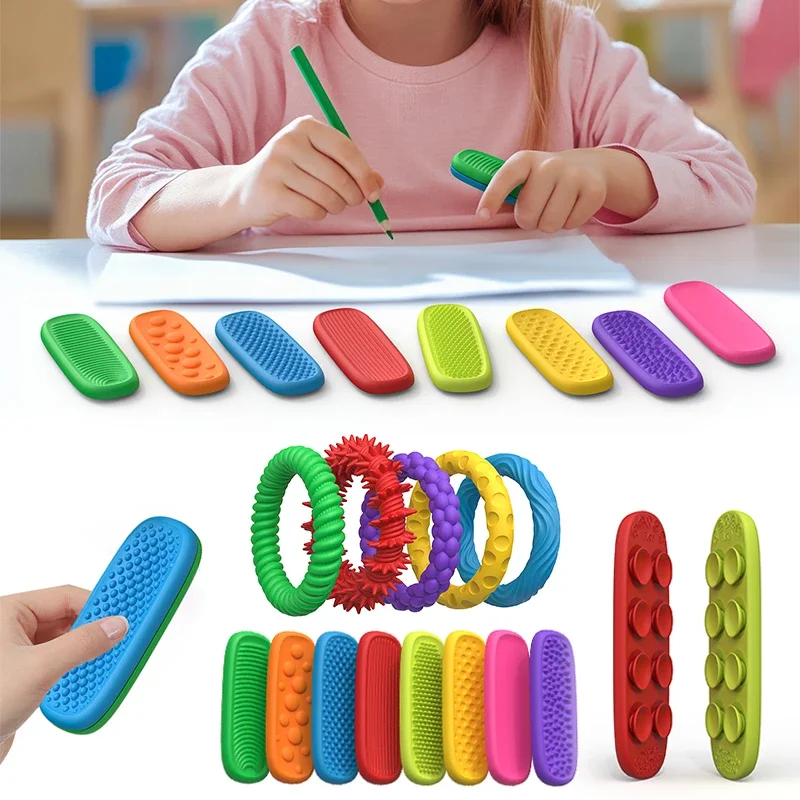 Silikonowy pasek sensoryczny Fidget Toys dzieci autyzm dekompresja uspokajająca fidgeting zabawka dorośli stres biurko ulga w niepokojach zabawka sensoryczna