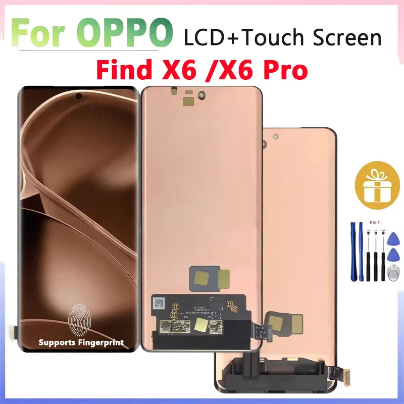 AMOLED 120Hz For OPPO Find X6 PGFM10 LCD Display & Touch Screen, Repair Replacement Part For Oppo Find X6 Pro LCD PGEM110 PGEM10