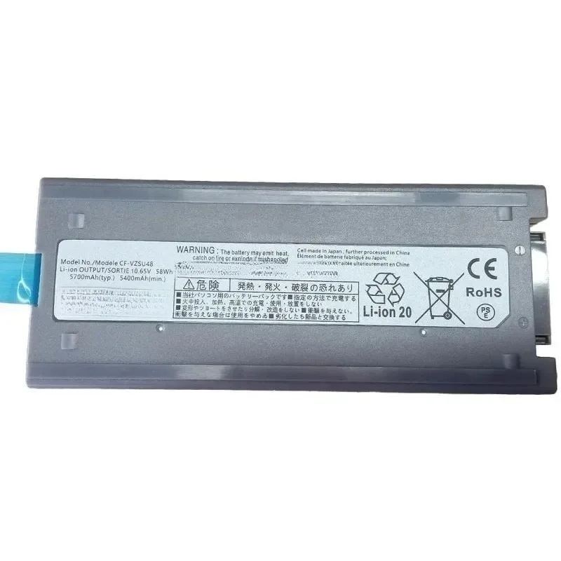 [NEW] 10.65V 58Wh CF-VZSU48 for CF-VZSU50/58U Battery for Panasonic for Toughbook CF-19 Laptop High-Capacity Li-ion Power