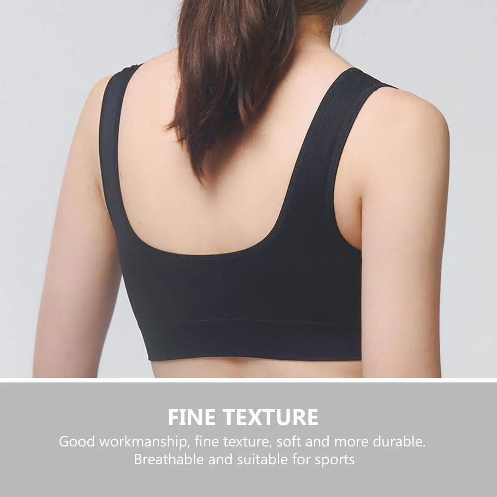 3Pcs Wirefree Yoga Bra for Women Soft Stretchy Breathable Non-Wire Sports Bra Slim Fit Comfortable Fitness Running Workout Vest