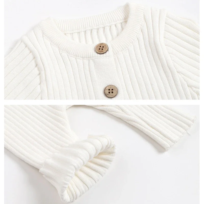 Infant Baby Girls Boys Knitted Jumpsuit 6