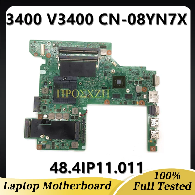 CN-08YN7X 08NY7X 8NY7X Haute Qualité Carte Mère Pour DELL 3400 V3400 Ordinateur Portable Carte Mère 09297-1 48.4ES11.011 HM55 100% Entièrement Testé