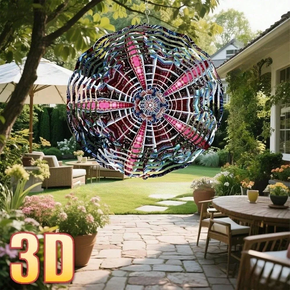 CIFbuy Wind Spinner Degree Rotating Vivid Color Waterproof Anti Fade Hanging Ornament Balcony Patio Garden Yard Home Art Decor
