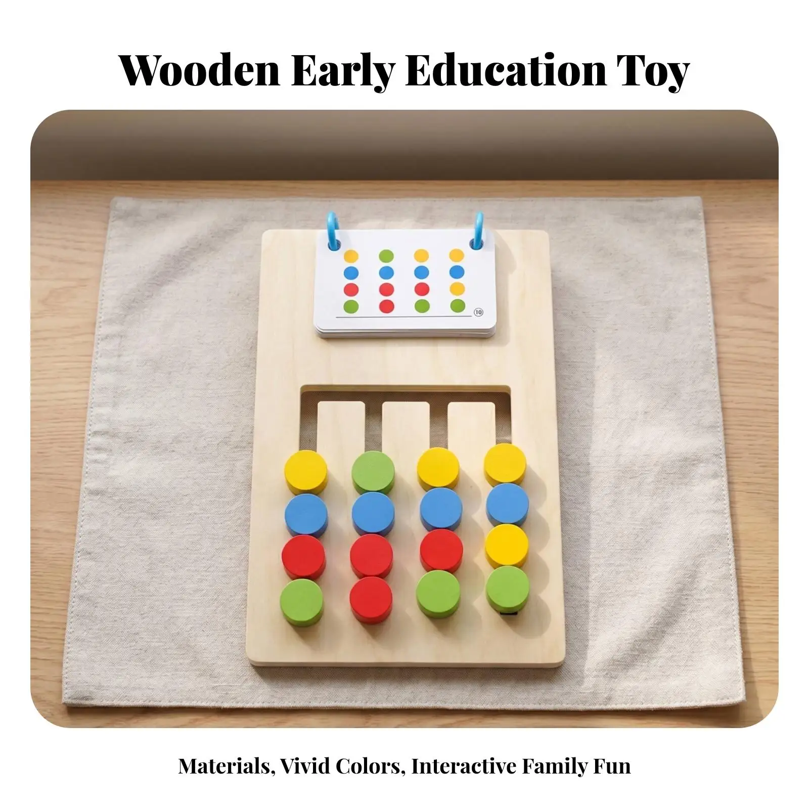 Wooden Matching Game Safe and Long-Lasting Learning Toys Child-Centered