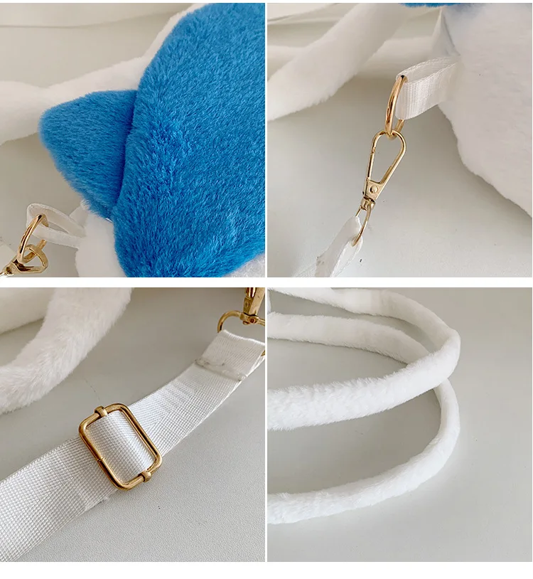 Pluszowa Torba Chiikawa Urocza Kreskówkowa Usagi Hachiware Plecak Duża Pojemność Torba na Ramię Prezent Urodzinowy dla Dziewczynki Anime Gadżet