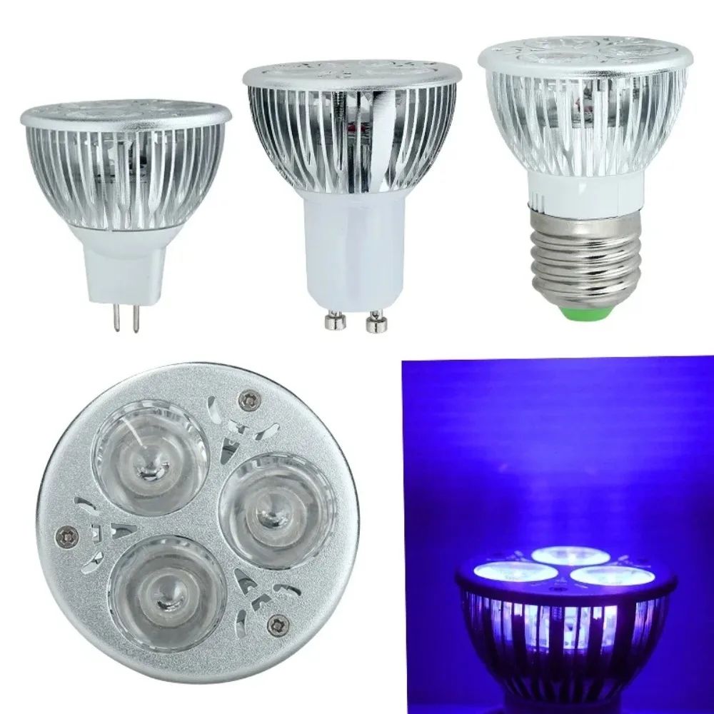 3W E27/GU10/MR16 UV Ultraviolet Purple Light LED Bulb Lamp 85-265V/12V Ultraviolet Bulb Home Bedroom Kitchen Energy efficient